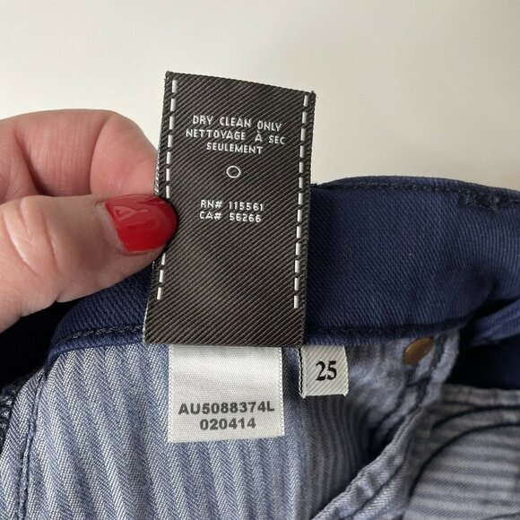 Seven 7 For All Mankind Size 25 Denim Shorts Jean Shorts Silver Lace Print - Picture 8 of 12